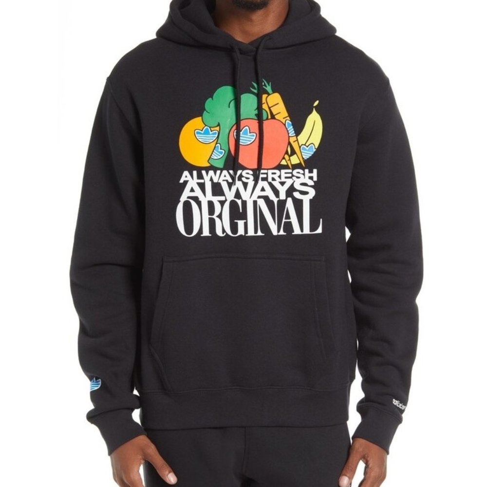 Men's Adidas Originals Always Fresh Always Original Black Hoodie Sweatshirt